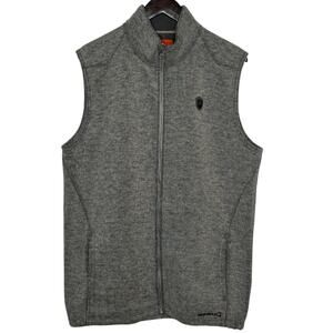 Merrell Wool Blend Zip Vest Mens L Gray Gorpcore Hiking Outdoor Layer
